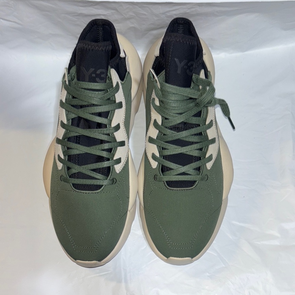 NEW ADIDAS Y-3 Kaiwa Athletic Sneakers Running Fashion Shoes Green Size 10.5 - Picture 2 of 7